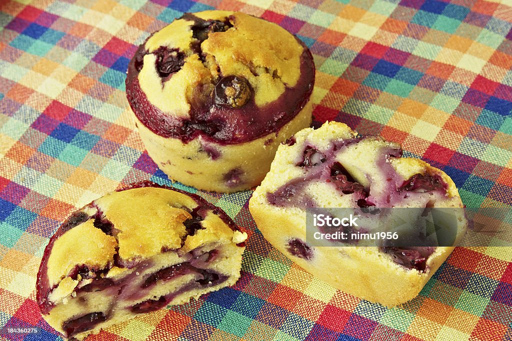 Blaubeer-Muffins - Lizenzfrei Amerikanische Heidelbeere Stock-Foto