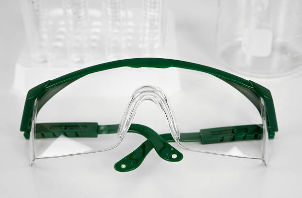 istock Safety Glasses with Lab Equipment 184360396