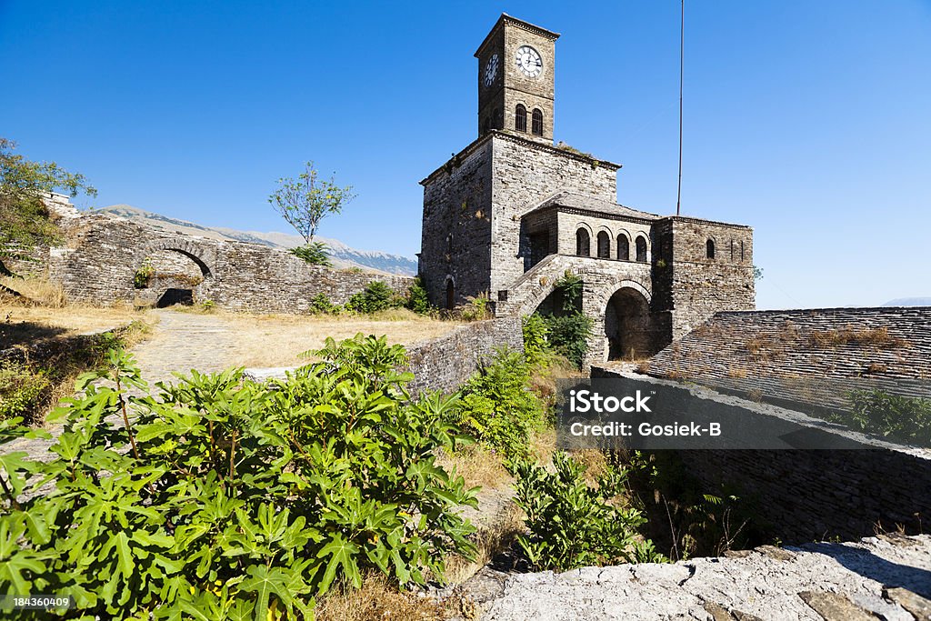 Fortaleza em Gjirokastra, Albânia - Foto de stock de Albânia royalty-free