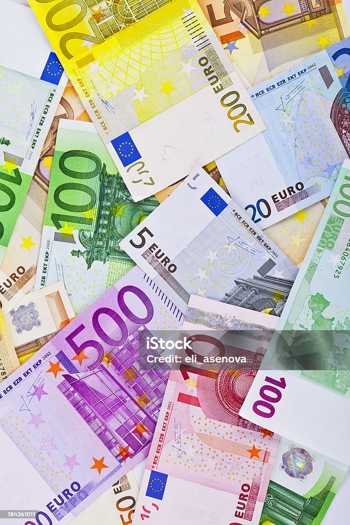 Euro bills Backgrounds Stock Photo