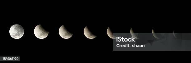 Lunar Eclipse Stock Photo - Download Image Now - Change, Lunar Eclipse, Moon