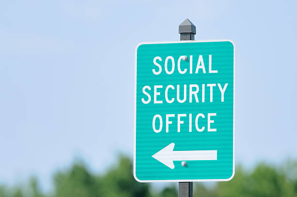 Social security office sign stock photo