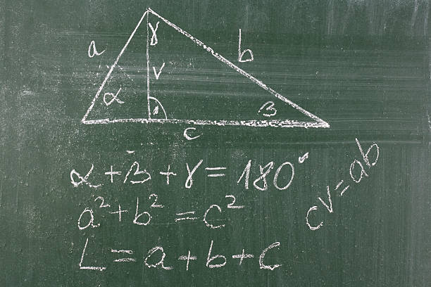 mathematik-klasse - geometry two dimensional shape pythagoras geometric shape stock-fotos und bilder