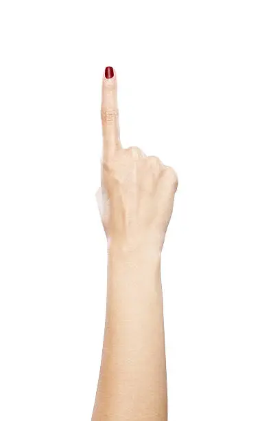 Hand of a young woman-clipping path included