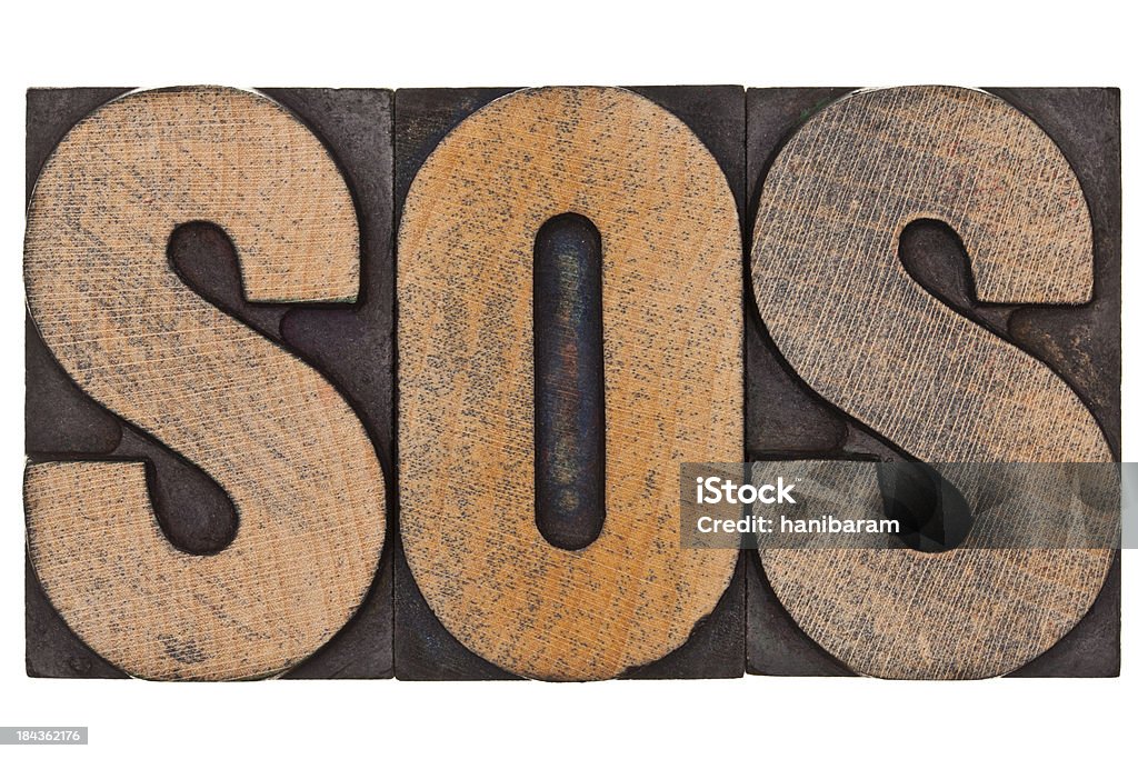SOS-Relieftechnik Buchstaben - Lizenzfrei Alphabet Stock-Foto