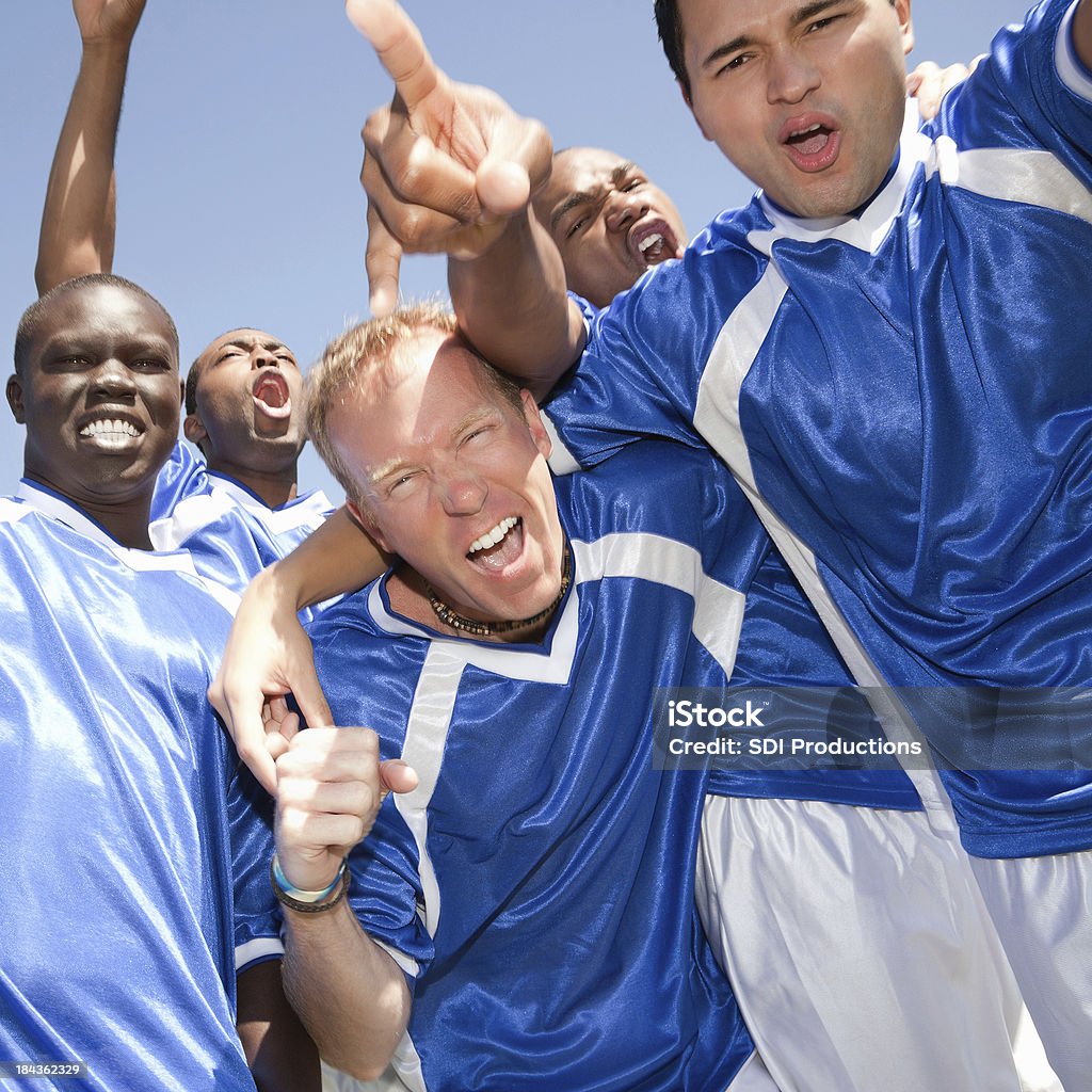 비명 축구팀 축하하는 커요 이기다 후 - 로열티 프리 1위 스톡 사진