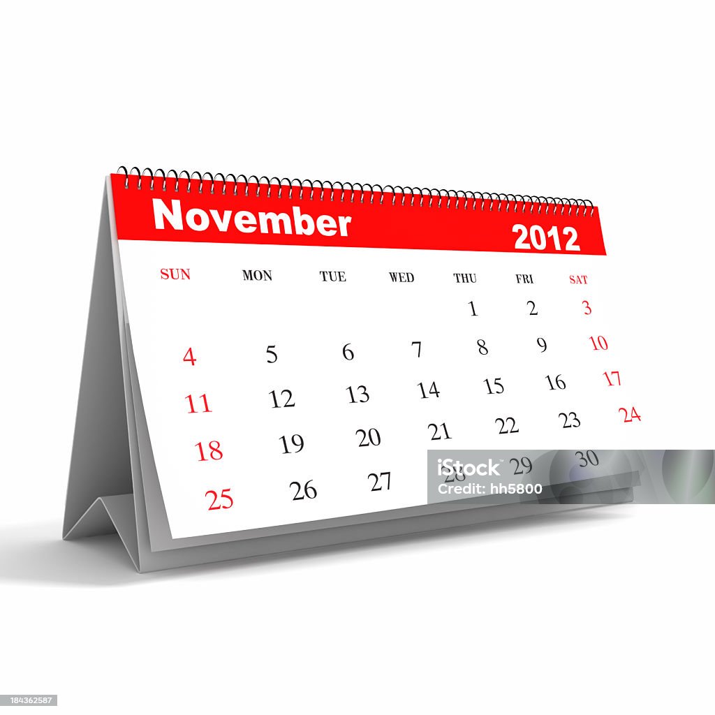 Listopad 2012 – Kalendarz serii - Zbiór zdjęć royalty-free (2011)