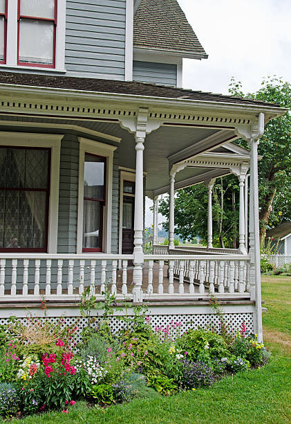 istock Farm Home and Flower garden 184363217
