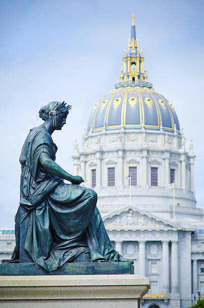 istock Goddess at Pioneer Monument in San Francisco, CA 184363433