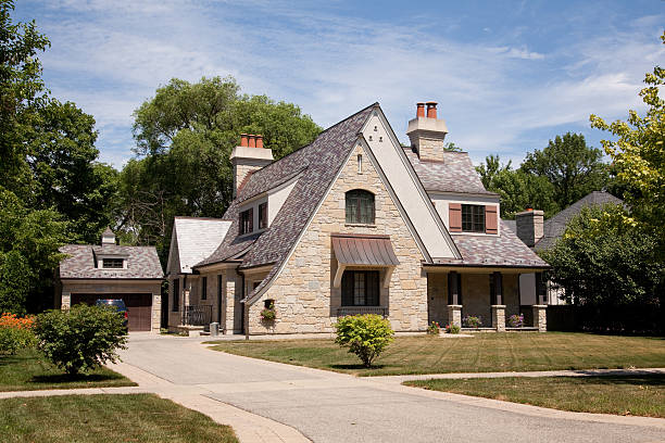 American suburban house stock photo