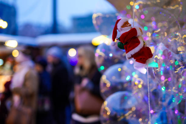 istock Transparent balloons with Santa Claus 1843637281