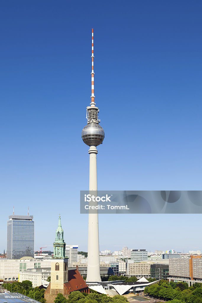 Torre de TV, em Berlim, Alemanha - Foto de stock de Alemanha royalty-free