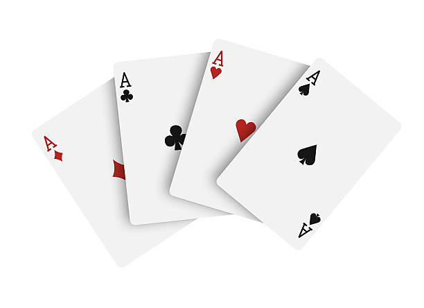 quatro aces, cartas de baralho - ace of spades - fotografias e filmes do acervo