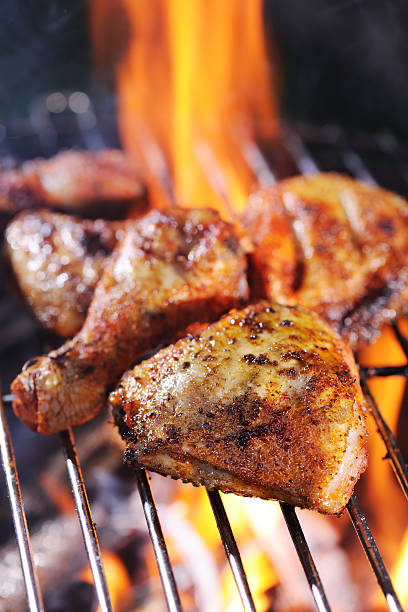 pollo a la barbacoa - chicken barbecue chicken barbecue grilled chicken fotografías e imágenes de stock