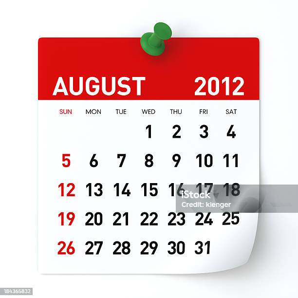 2012 年 8 月のカレンダー - 2012年のストックフォトや画像を多数ご用意 - 2012年, 3D, イラストレーション