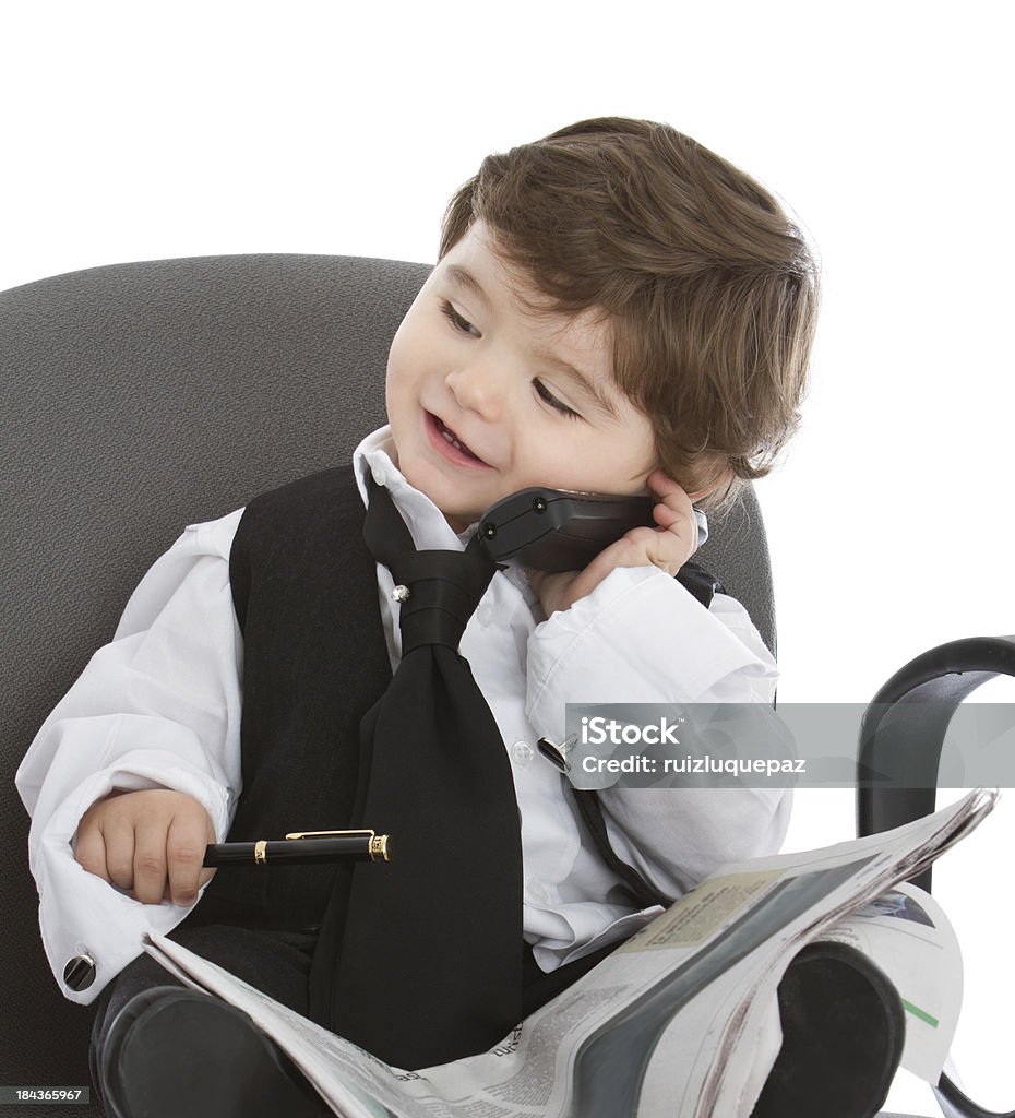 Привлекательный молодой Бизнесмен по телефону - Стоковые фото Младенец роялти-фри