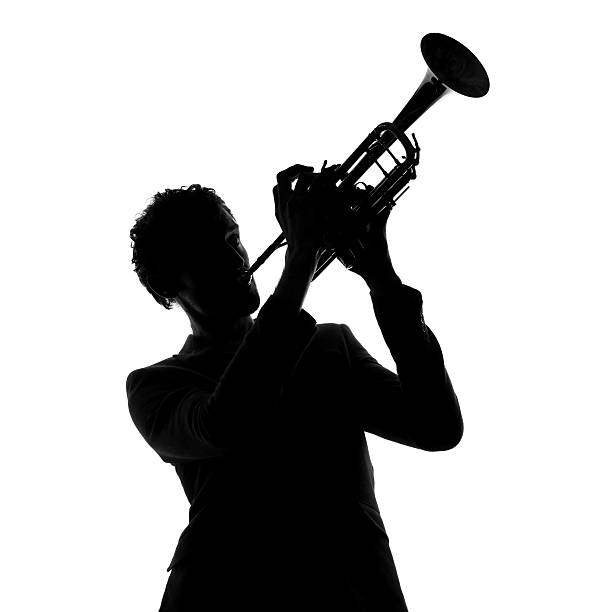 istock Male with trumpet silhouette 184366204