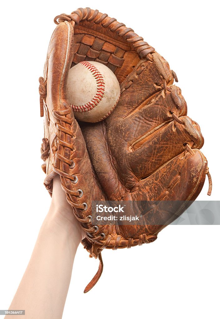 Gra w piłkę-Baseball Glove - Zbiór zdjęć royalty-free (Baseball)