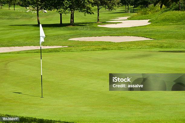 Photo libre de droit de Putting Green Avec Drapeau Sur Un Parcours De Golf En Suisse banque d'images et plus d'images libres de droit de Golf