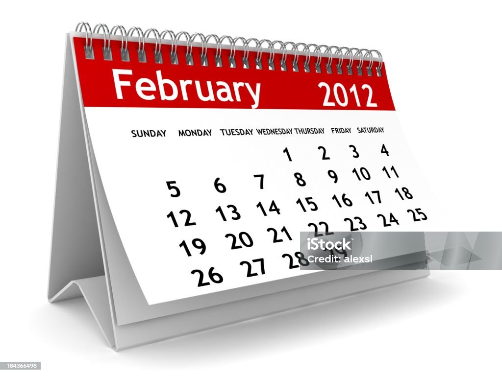 2012 年 2 月カレンダー - 2012年のロイヤリティフリーストックフォト