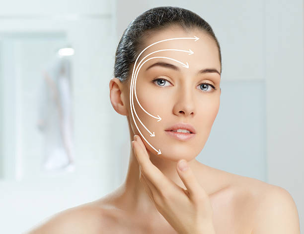 healthy face beauty woman on the bathroom background harmony stock pictures, royalty-free photos & images
