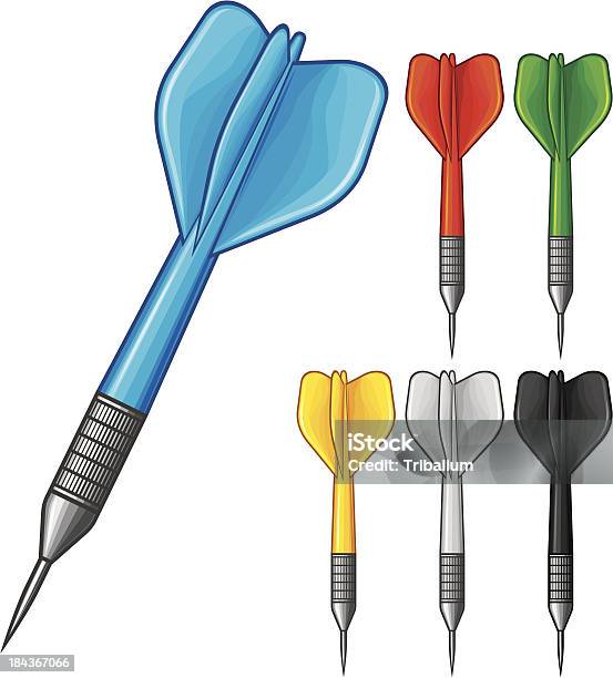 Set Von Dart Stock Vektor Art und mehr Bilder von Computergrafiken - Computergrafiken, Dartpfeil, Illustration