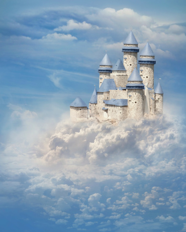 Fantasy castle in the clouds