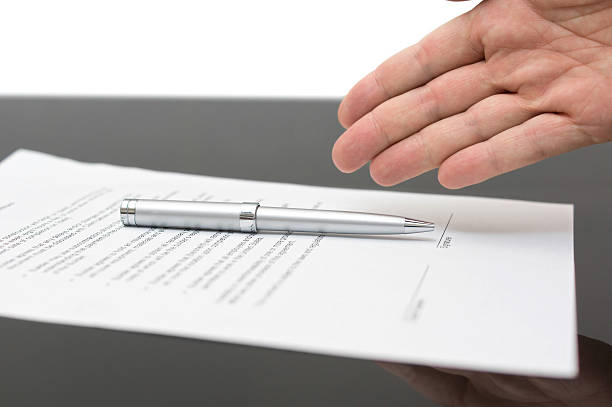 istock Businessman offering to sign a contract 184367606