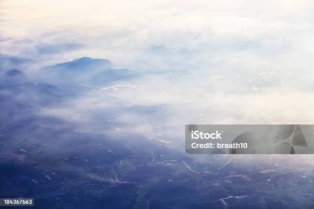 Landscape Of Mountain View From The Airplane Window Stock Photo - Download Image Now