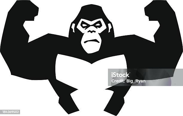 Ilustración de Gorila Fuerte y más Vectores Libres de Derechos de Gorila - Gorila, Simio, Mono - Primate