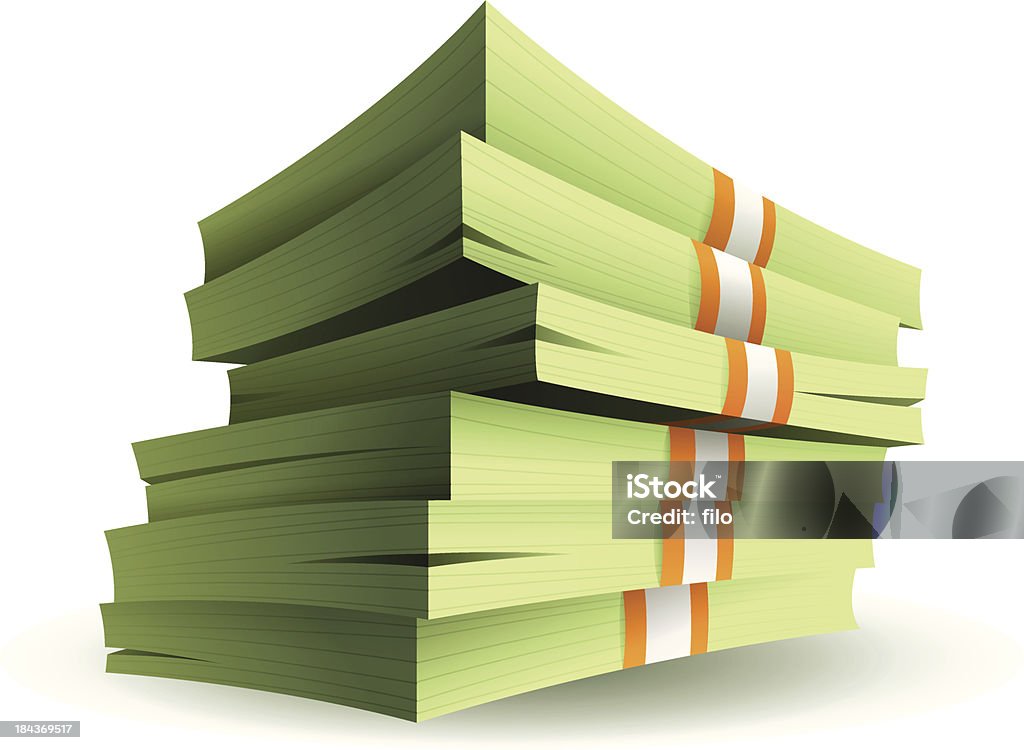Stack of Money Stack of money. EPS 10 file. Transparency effects used on highlight elements. Stack stock vector