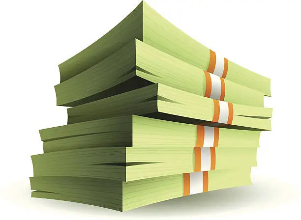 Vector illustration of Stack of Money