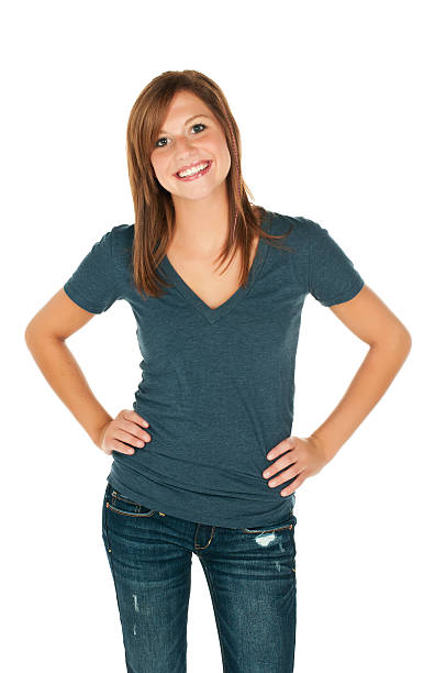 istock Female in t-shirt 184369560