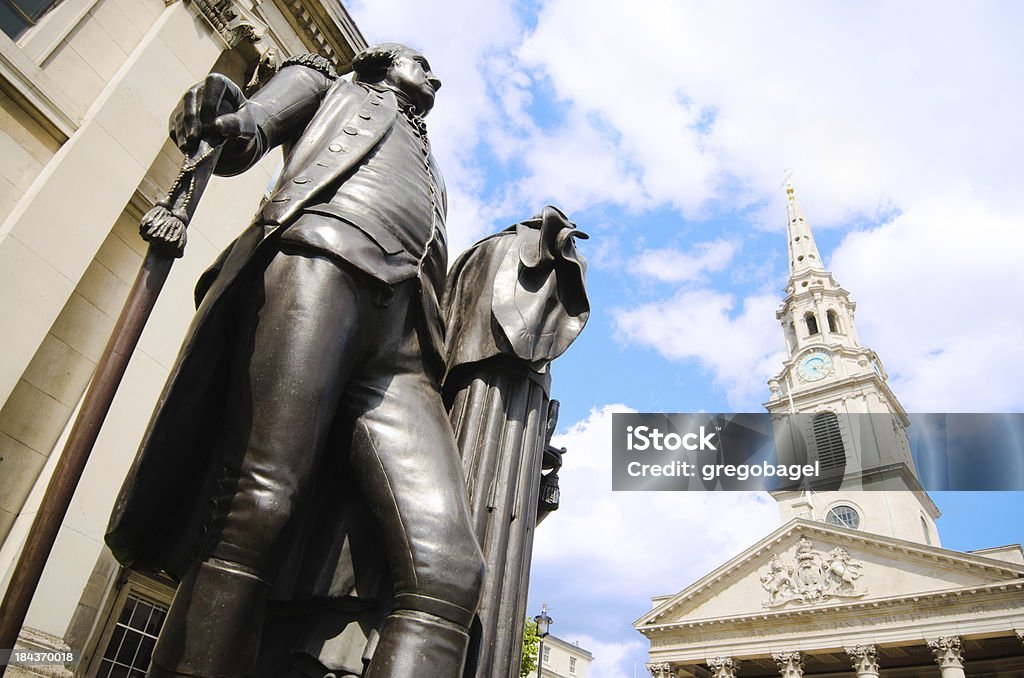 George Washington 황후상 at 트라팔가 스퀘어 런던, 영국 - 로열티 프리 공예 스톡 사진