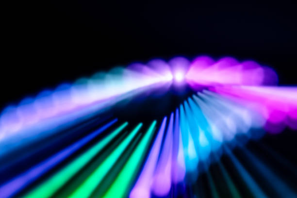 High Speed Data Fiber Optic lights - fotografia de stock