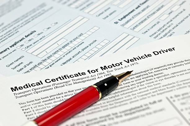 istock Medical Certificate For Motor Driver 184370730