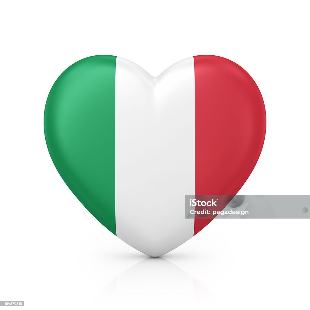 J'adore Italie - Photo de Drapeau italien libre de droits