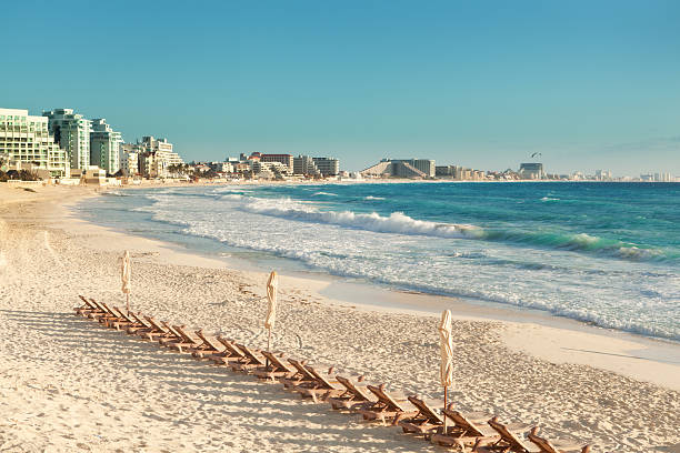 istock Cancun Hotel District and Beach Front in Yucatan Mexico 184370971