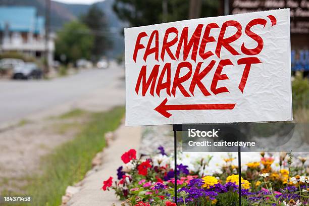 Farmers Market Znak Kolorado - zdjęcia stockowe i więcej obrazów Targi rolne - Targi rolne, Targ rolny, Znak