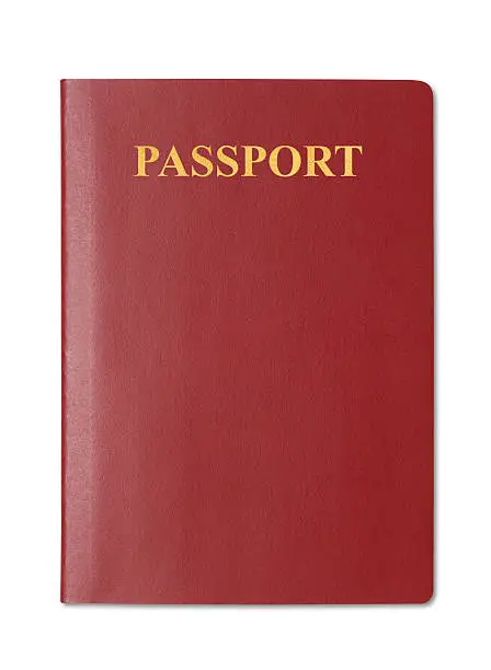 Blank Passport on white.with Clipping Paths.