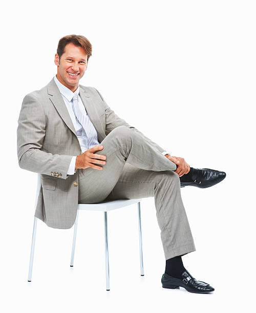 istock Business man resting on chair 184371661