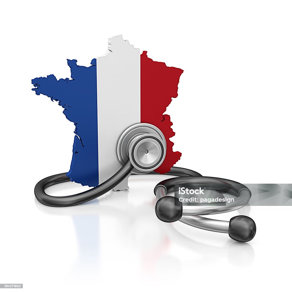 フランスと聴診器 - 3Dのロイヤリティフリーストックフォト