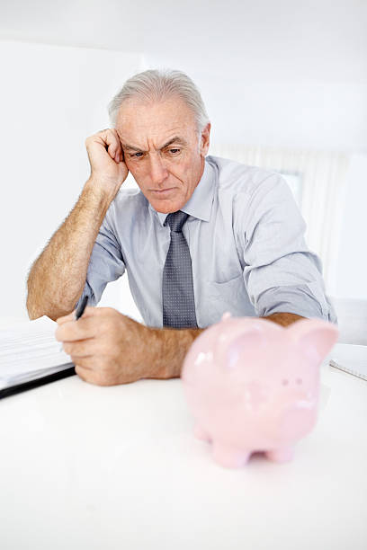 istock Business man having a financial crisis 184372006