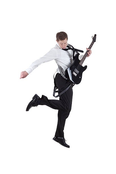 istock Businessman playing a guitar 184372258