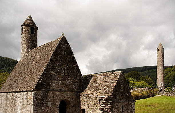istock Church & Round Tower at Glendalough 184372611