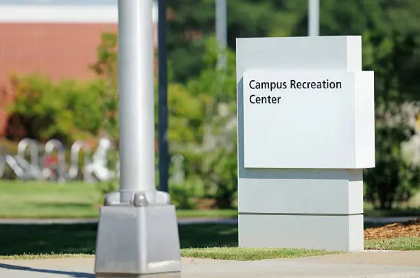 Photo of Campus recreation center sign