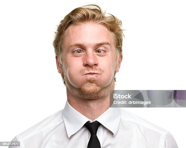 Male Portrait Stock Photo - Download Image Now - Men, Holding Breath, Making A Face