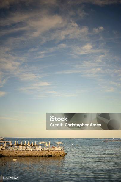 Quiet Mediterranean Bar At Dusk Stock Photo - Download Image Now - Bar - Drink Establishment, Beach, France