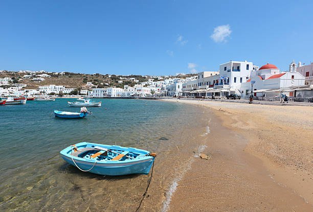 istock Beach Along Waterfront of Mykonos 184374312