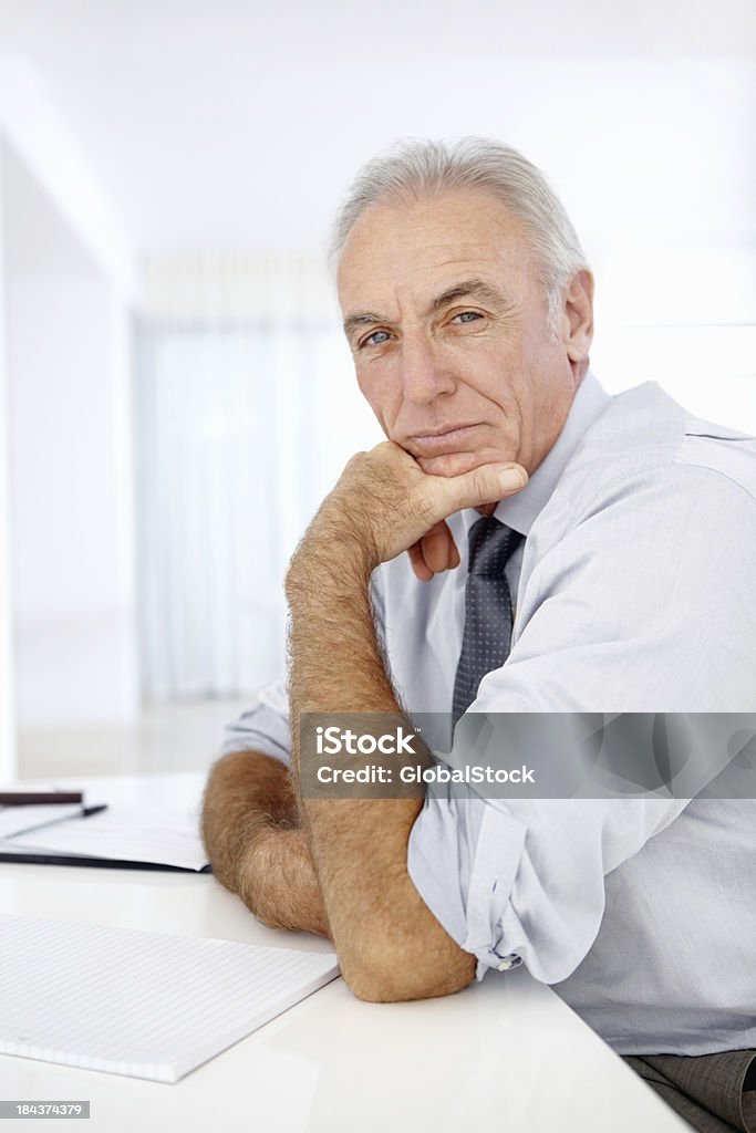 Male executive looking proud Portrait of elegant male executive looking proud at office 60-69 Years Stock Photo